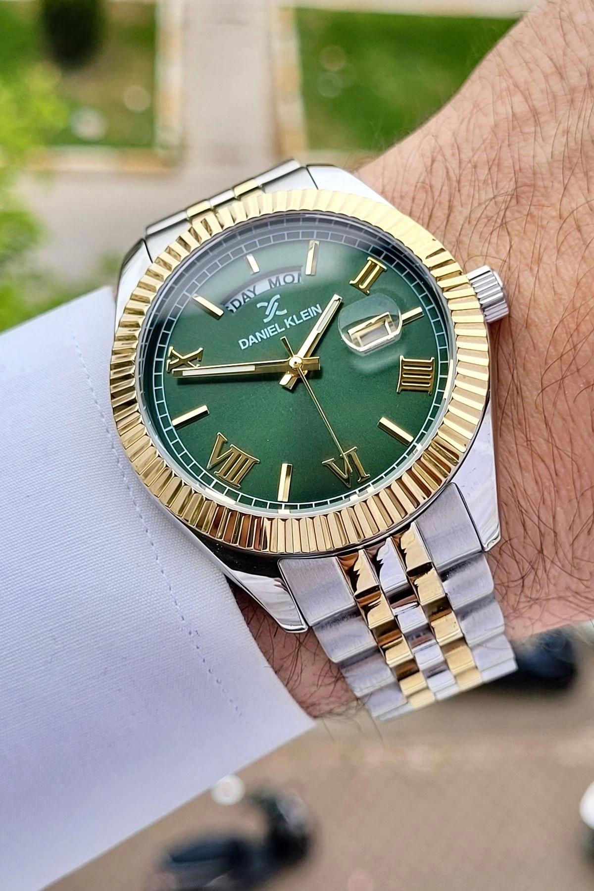Daniel Klein DKISTE1127 Takvimli 42 mm Altın-Çelik Kordon Analog Erkek Kol Saati
