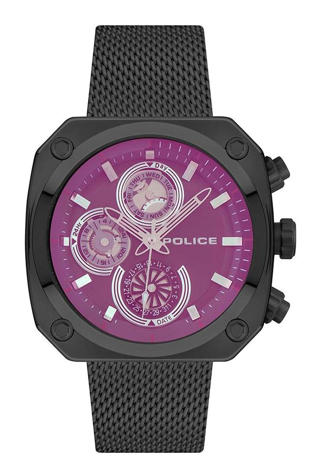 Police PEWJK2130306 Takvimli 44 mm Siyah Çelik Kordon Analog Erkek Kol Saati
