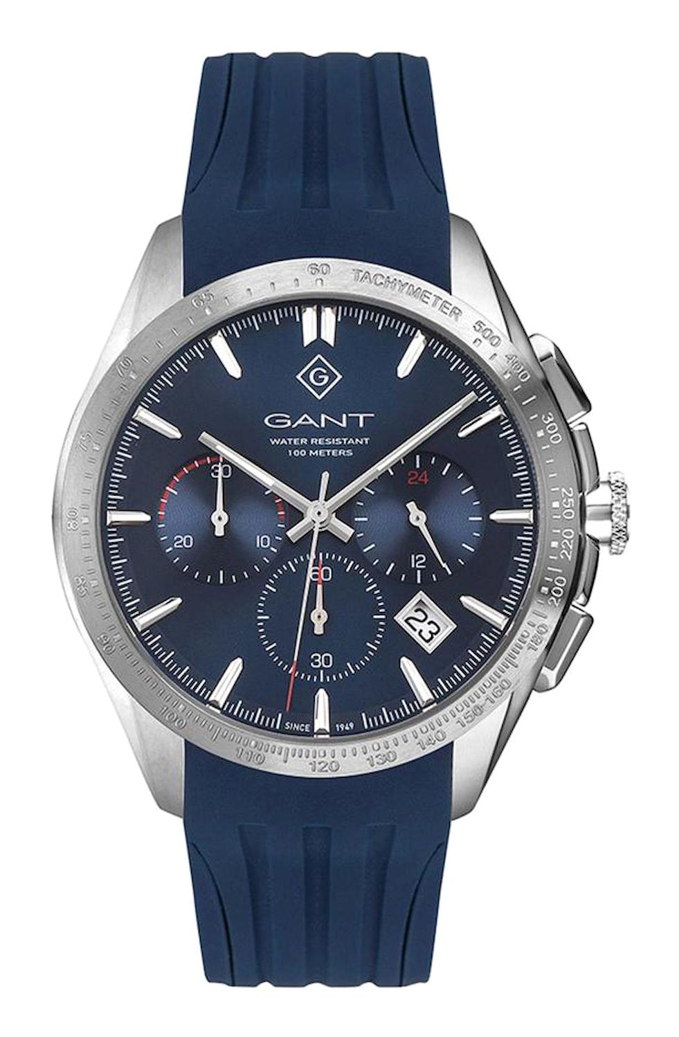 Gant G168001 Takvimli 44 mm Lacivert Silikon Kordon Analog Erkek Kol Saati