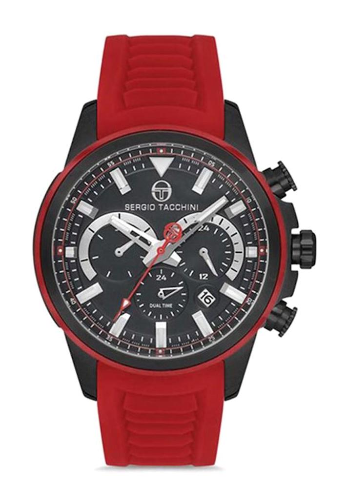 Sergio Tacchini ST.1.10128.5 Takvimli 44 mm Kırmızı Çelik Kordon Analog Erkek Kol Saati