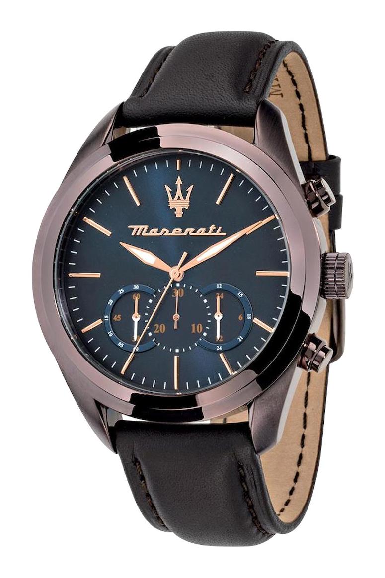 Maserati R8871612008 Takvimli 45 mm Kahverengi Deri Kordon Analog Erkek Kol Saati