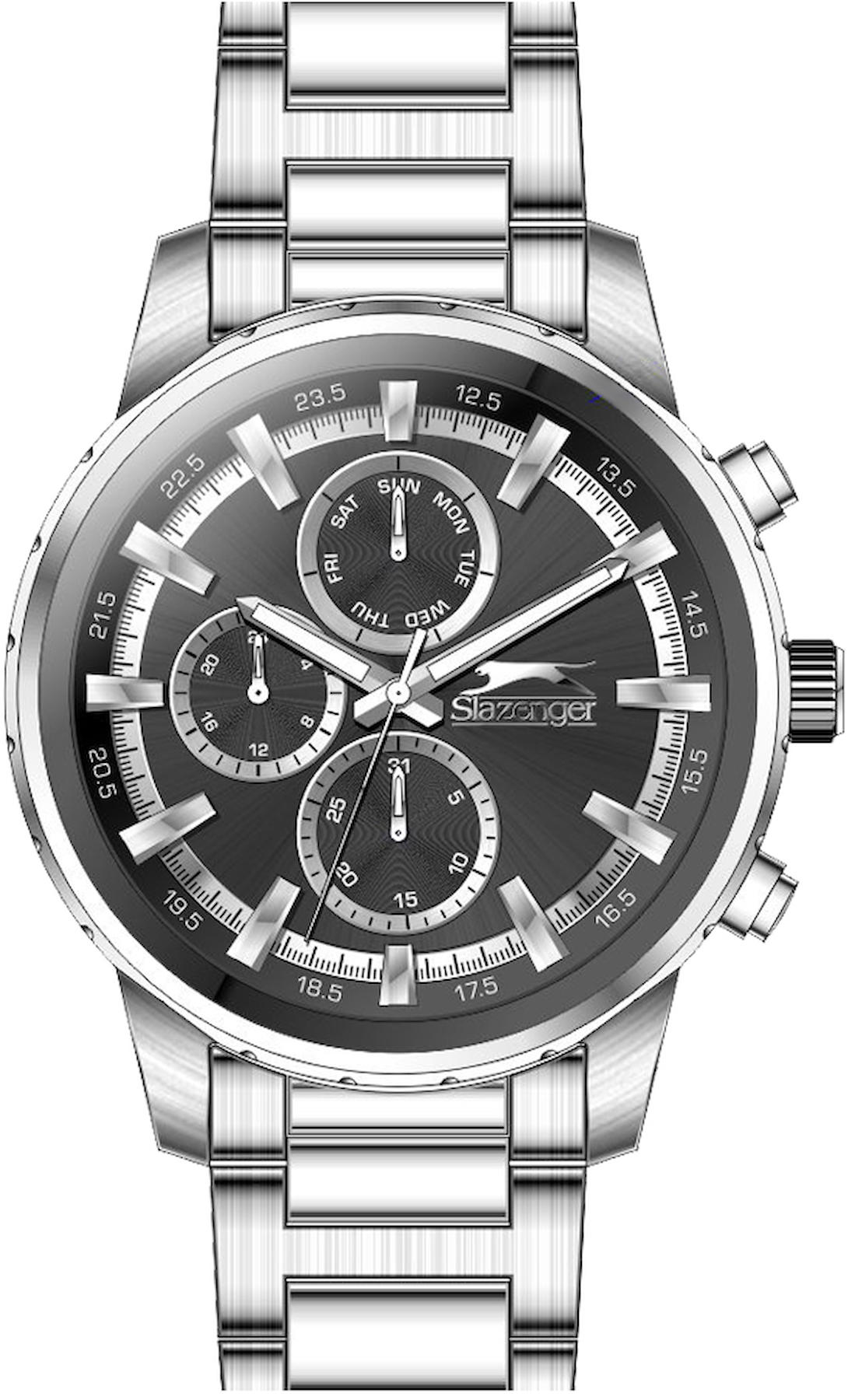 Slazenger SL.09.2328.2.01 Takvimli 45 mm Çelik Kordon Analog Erkek Kol Saati
