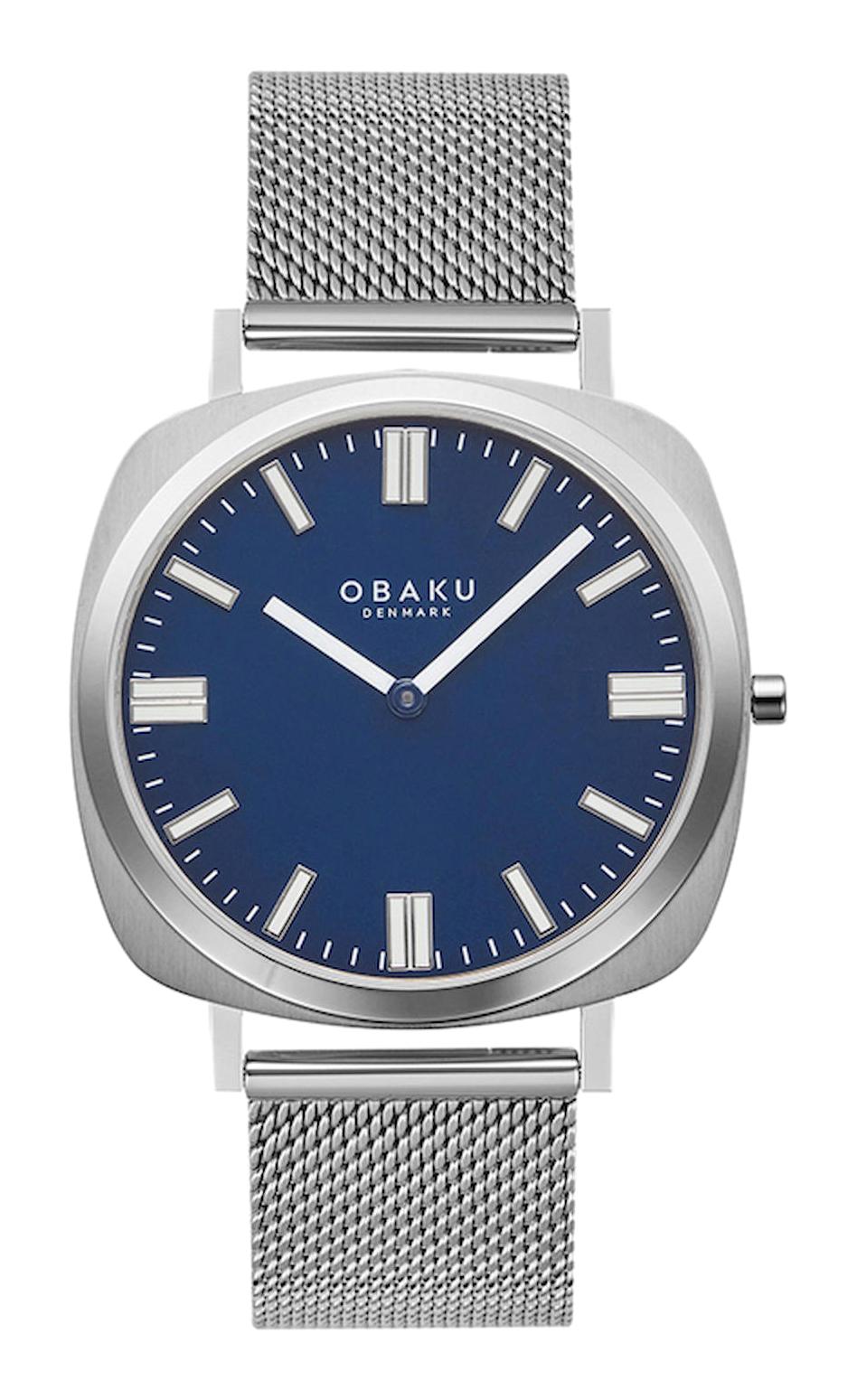 Obaku Denmark V296GXCLMC Takvimli 40 mm Gri Hasır Kordon Analog Erkek Kol Saati