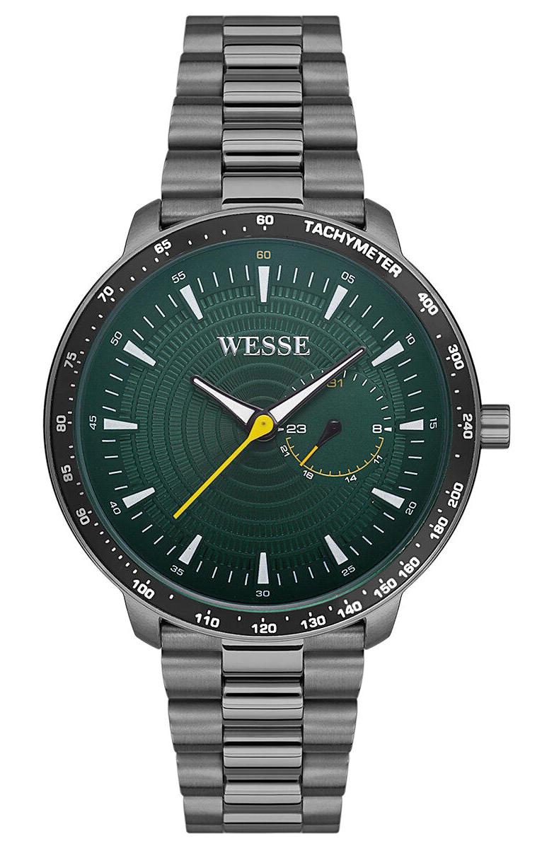 Wesse WWG207906 43 mm Füme Çelik Kordon Analog Erkek Kol Saati