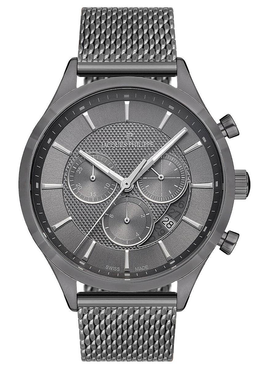 Jacques Philippe JPQGC038247 Pusulalı Takvimli 43 mm Çelik Kordon Analog Erkek Kol Saati