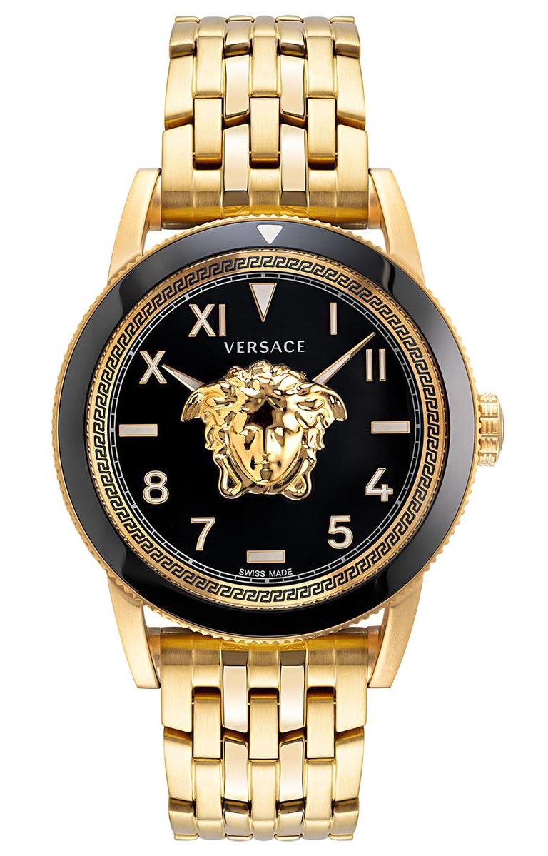 Versace VRSCVE2V00322 43 mm Altın Çelik Kordon Analog Erkek Kol Saati