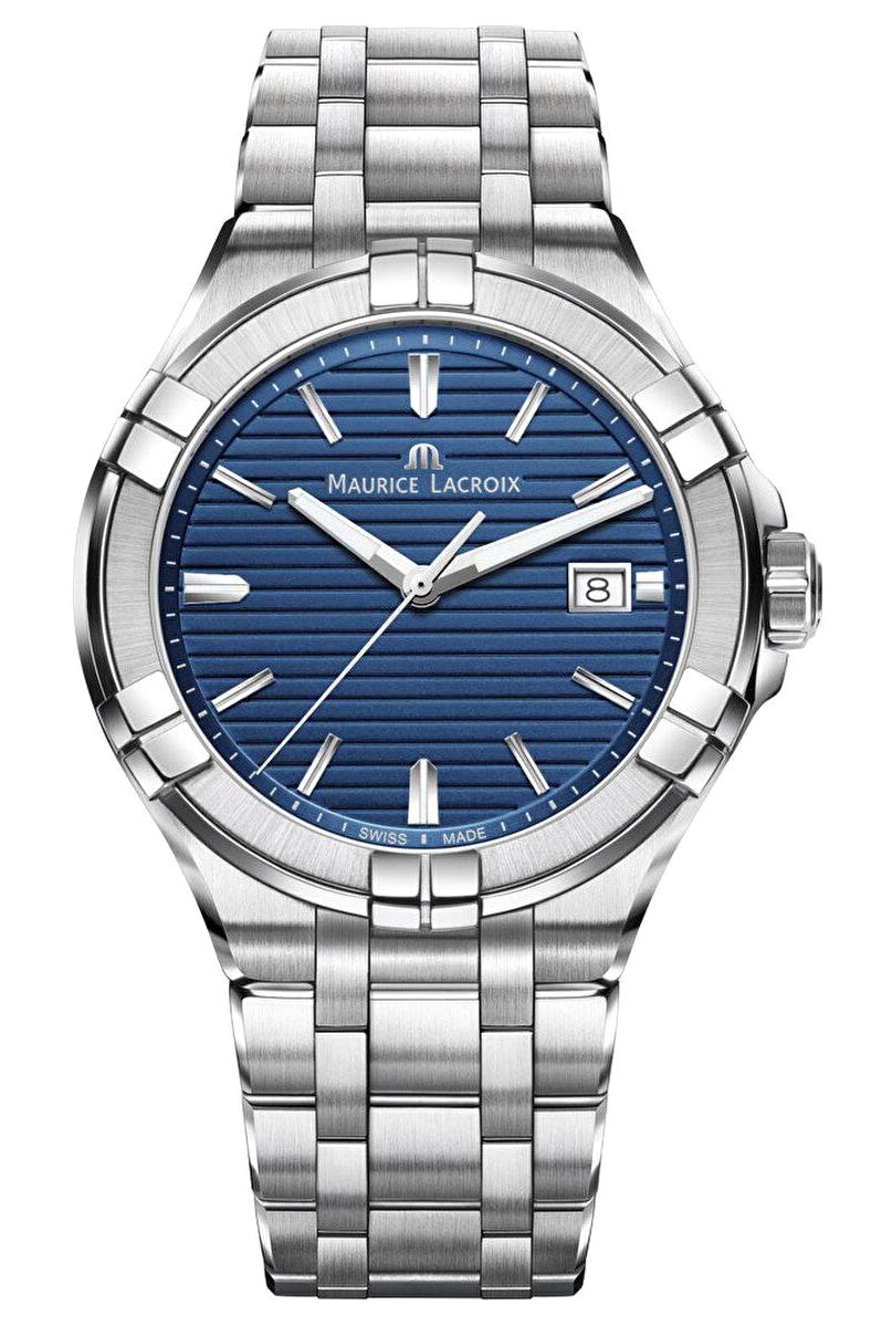 Maurice Lacroix ML-AI1008SS002431-1 Takvimli 44 mm Çelik Kordon Analog Erkek Kol Saati