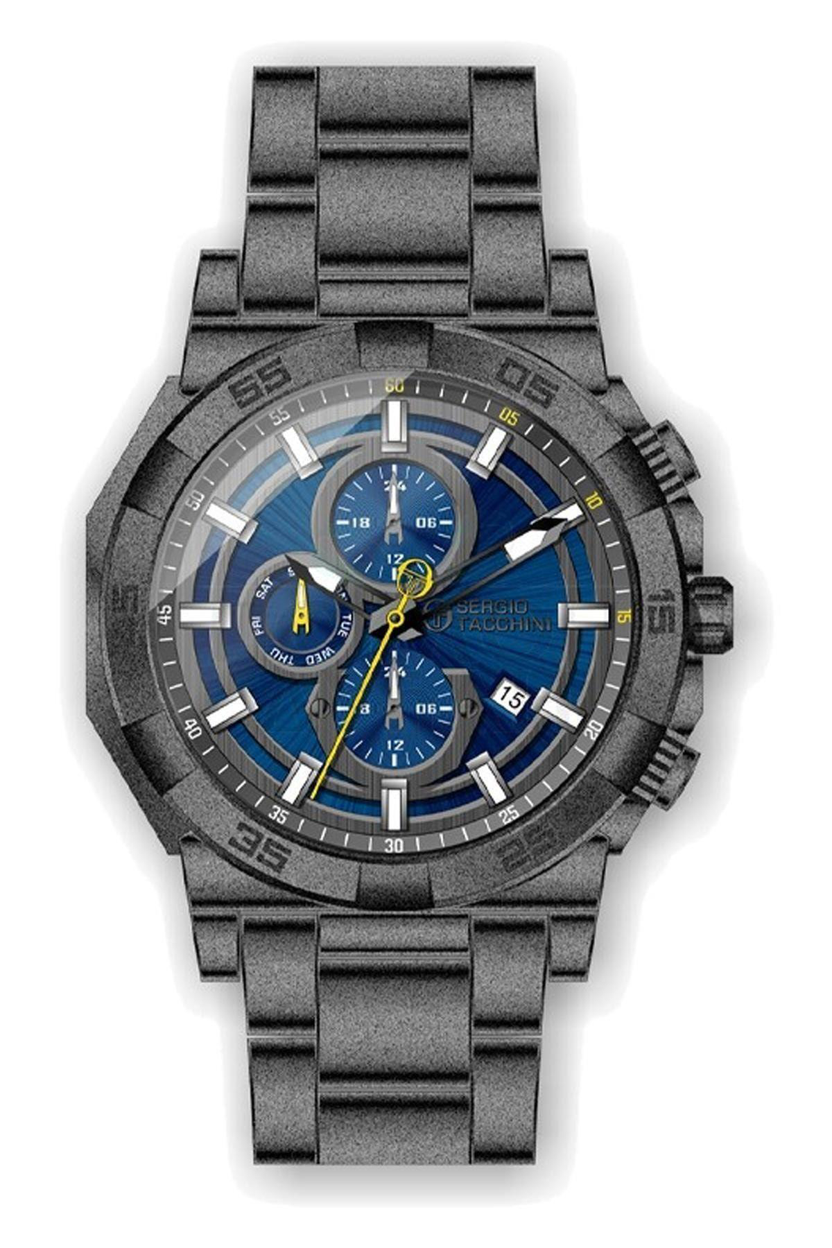 Sergio Tacchini ST.1.10018.5 Takvimli 46 mm Çelik Kordon Analog Erkek Kol Saati