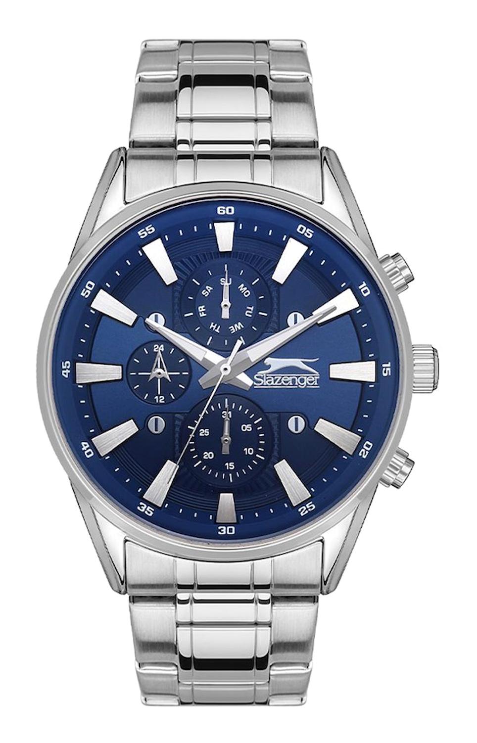 Slazenger SL.09.2118.2.01 Takvimli 44 mm Çelik Kordon Analog Erkek Kol Saati