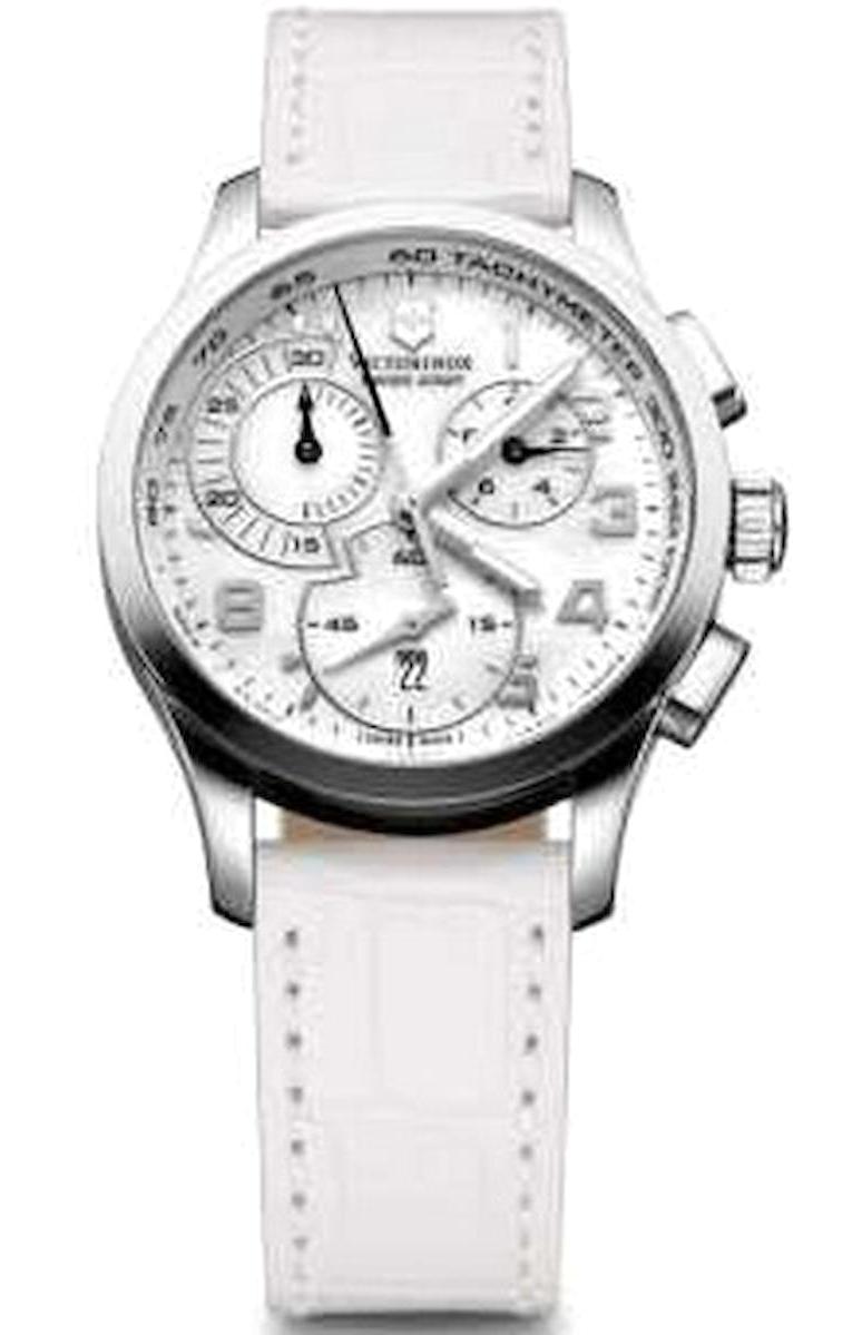 Victorinox Swiss Army 241321 Pusulalı Takvimli 34 mm Beyaz Deri Kordon Analog Kol Saati