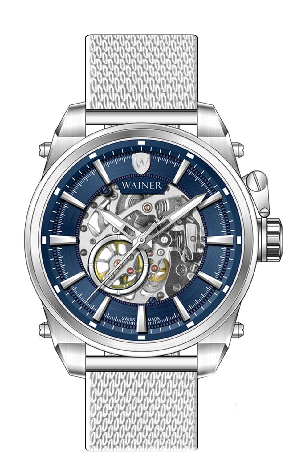 Wainer WA.25988-G 46 mm Çelik Kordon Analog Erkek Kol Saati