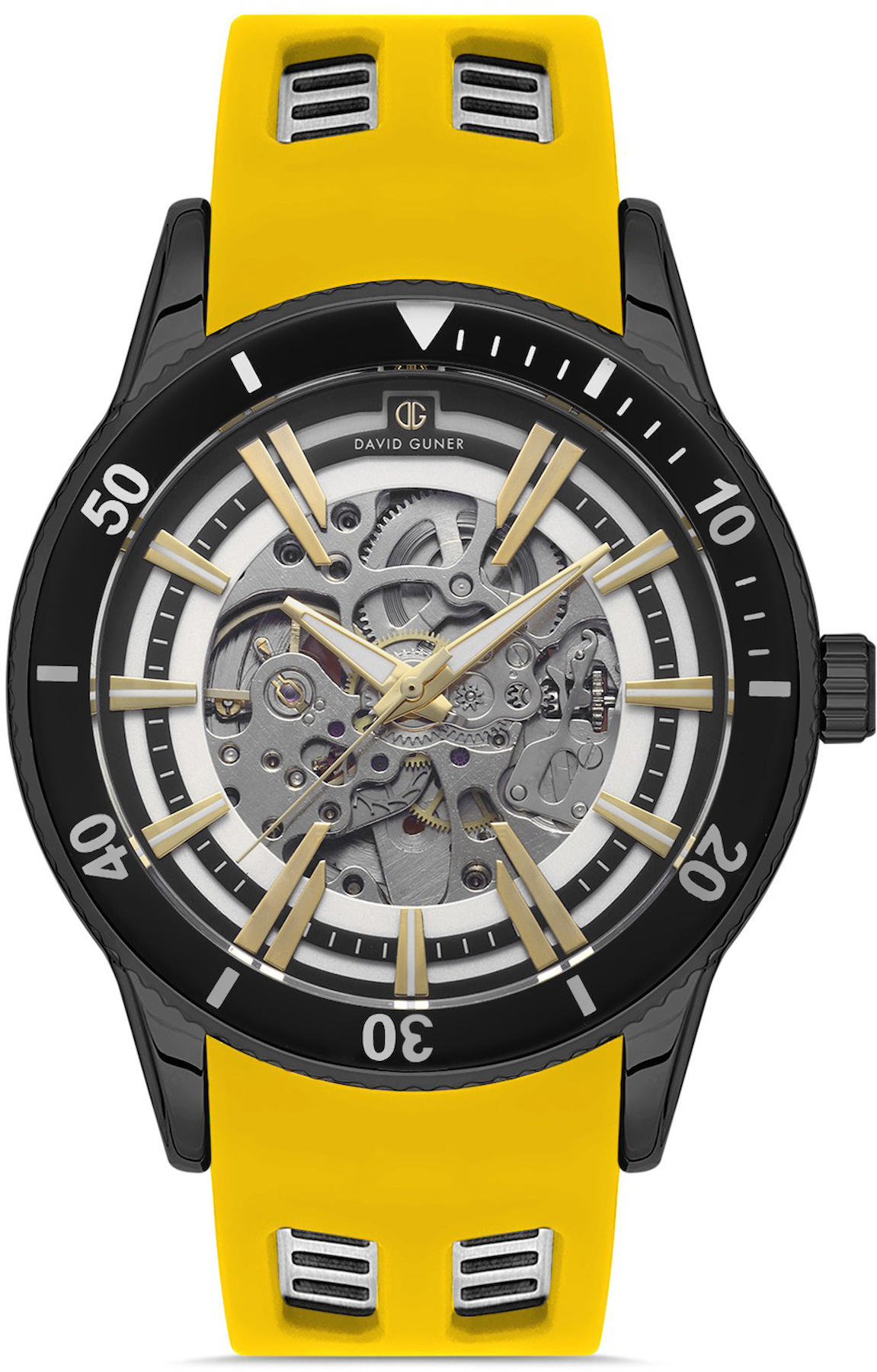 David Guner DG-8619GD-ZY1 Takvimli 42 mm Sarı Metal Kordon Analog Kol Saati