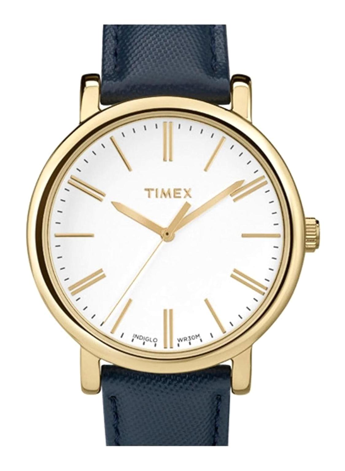Timex TW2P63400 Takvimli 42 mm Lacivert Deri Kordon Analog Kol Saati
