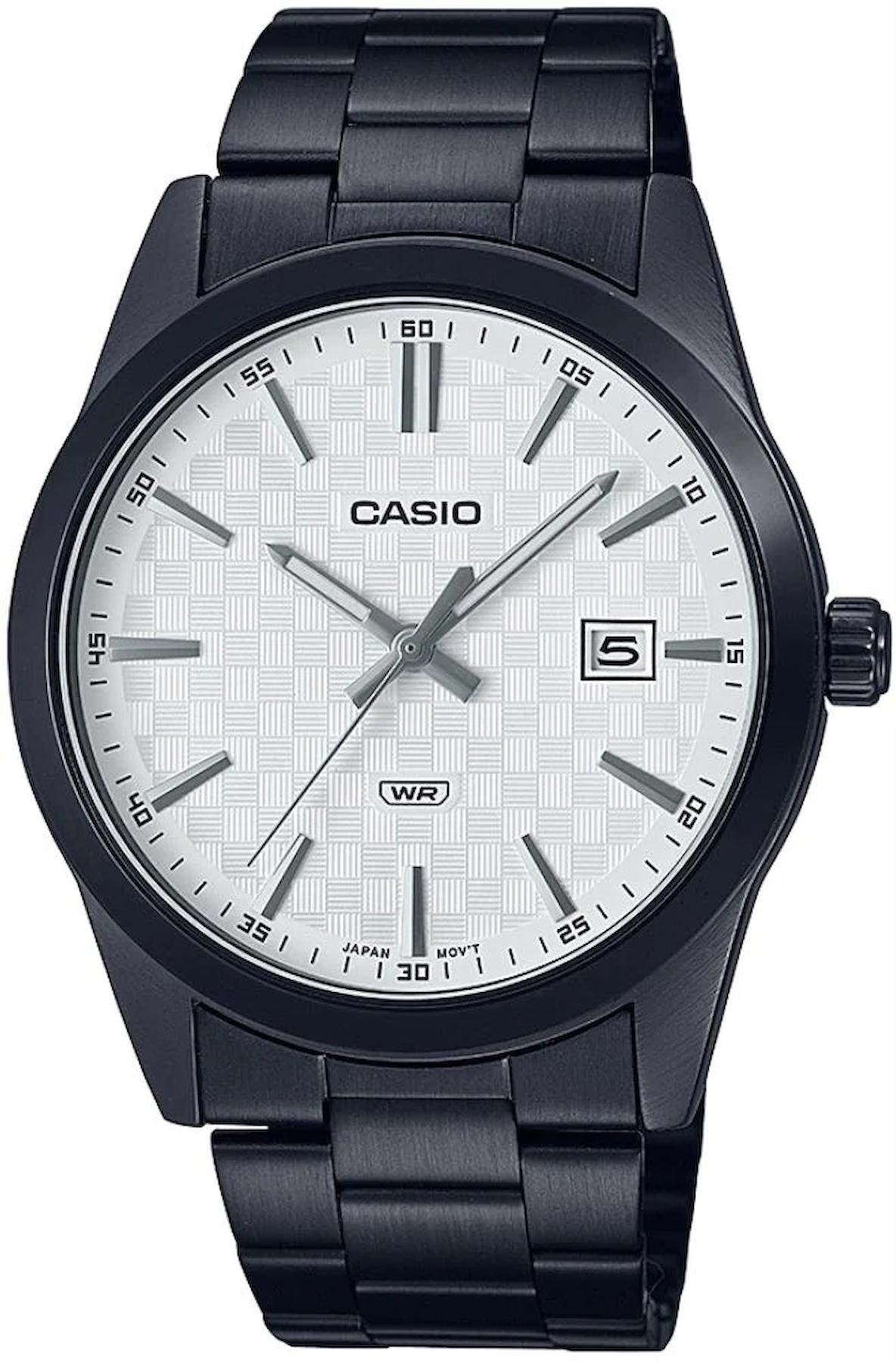 Casio MTP-VD03B-7AUDF Takvimli 41 mm Siyah Çelik Kordon Analog Erkek Kol Saati