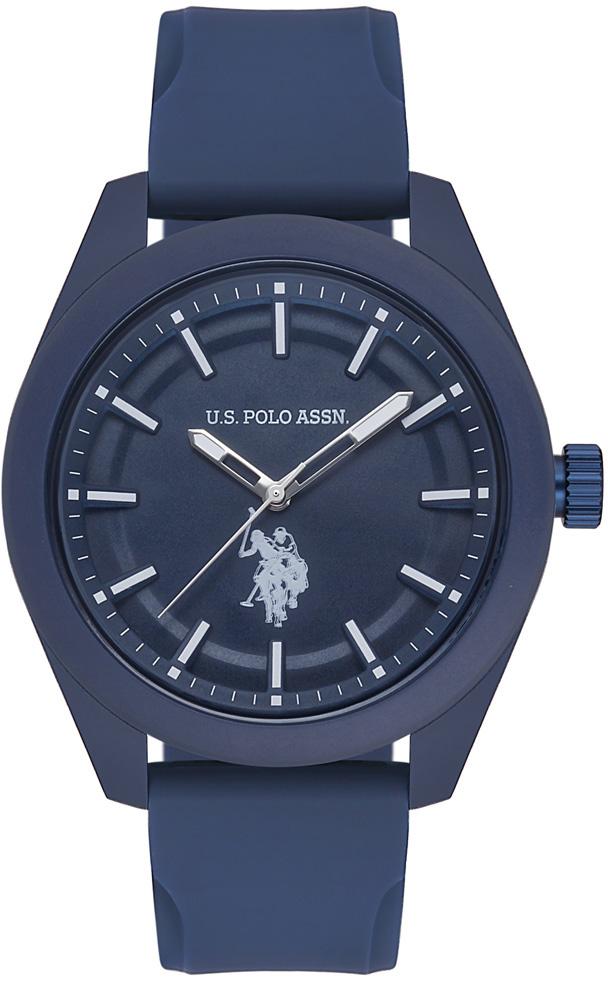 U.S. Polo Assn USPA1022-04 43 mm Lacivert Silikon Kordon Analog Erkek Kol Saati