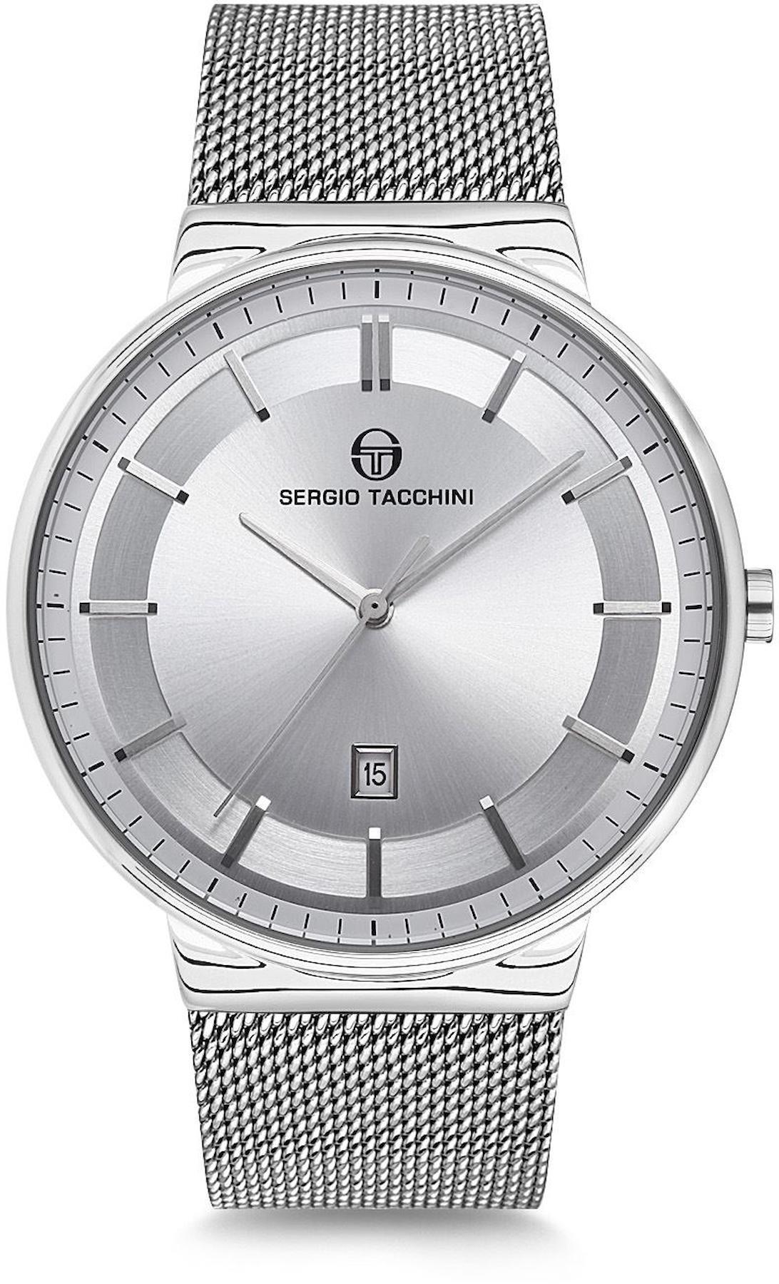 Sergio Tacchini ST.2.115.01 Takvimli 42 mm Metal Kordon Analog Erkek Kol Saati
