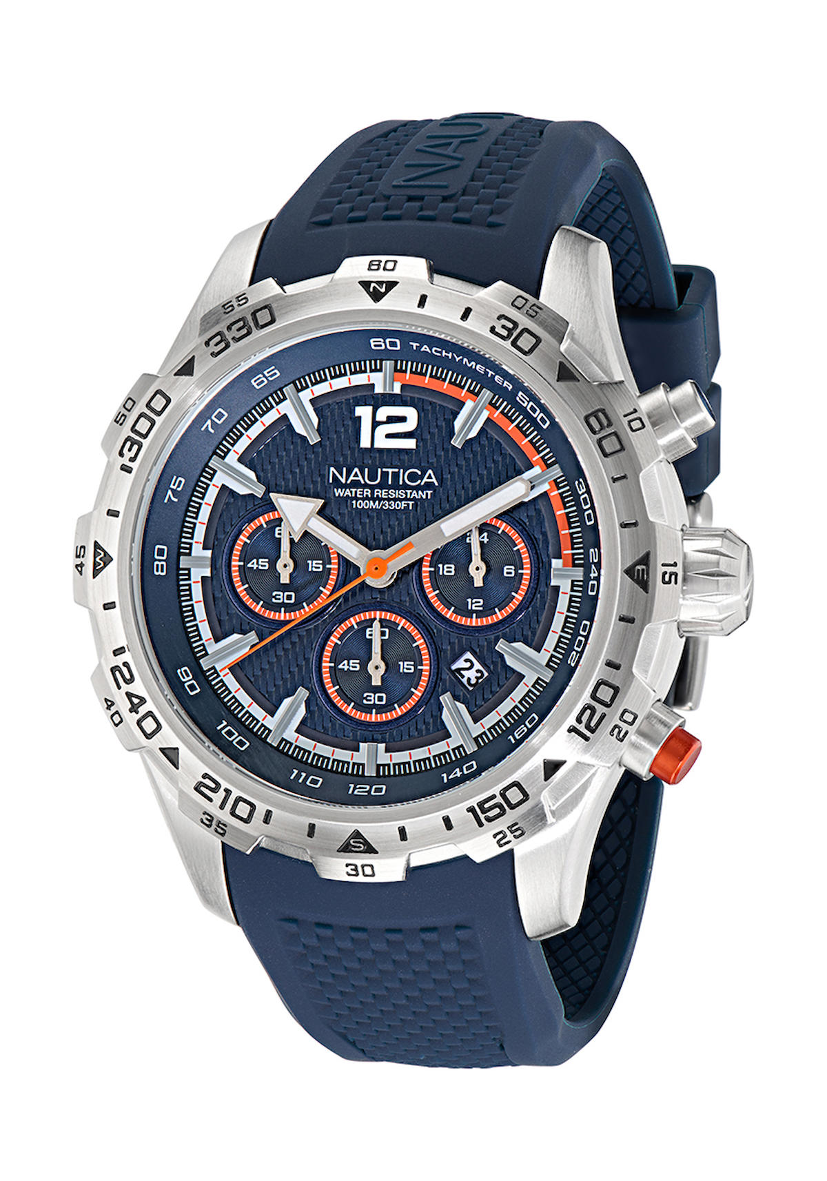 Nautica NAPNSS406 Takvimli 46-50 mm Lacivert Silikon Kordon Analog Erkek Kol Saati
