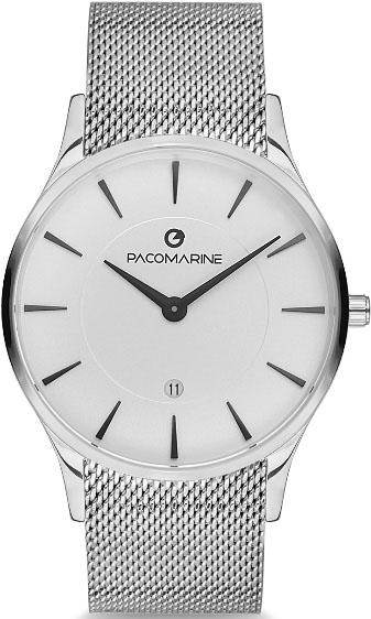 Pacomarine PM.51192.01 Takvimli 42 mm Çelik Kordon Analog Kol Saati