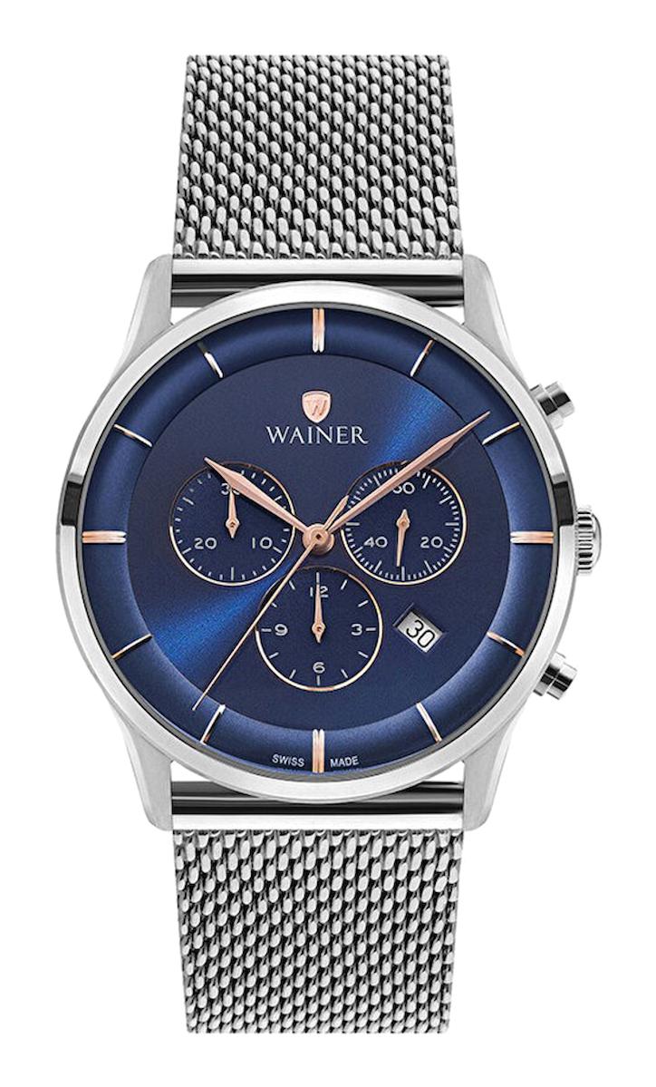 Wainer WA.19321-B Pusulalı Takvimli 50 mm Çelik Kordon Analog Erkek Kol Saati
