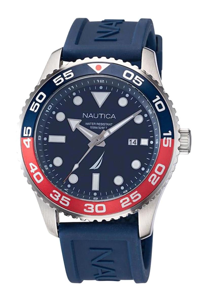 Nautica NAPPBF144 Takvimli 43 mm Lacivert Silikon Kordon Analog Erkek Kol Saati