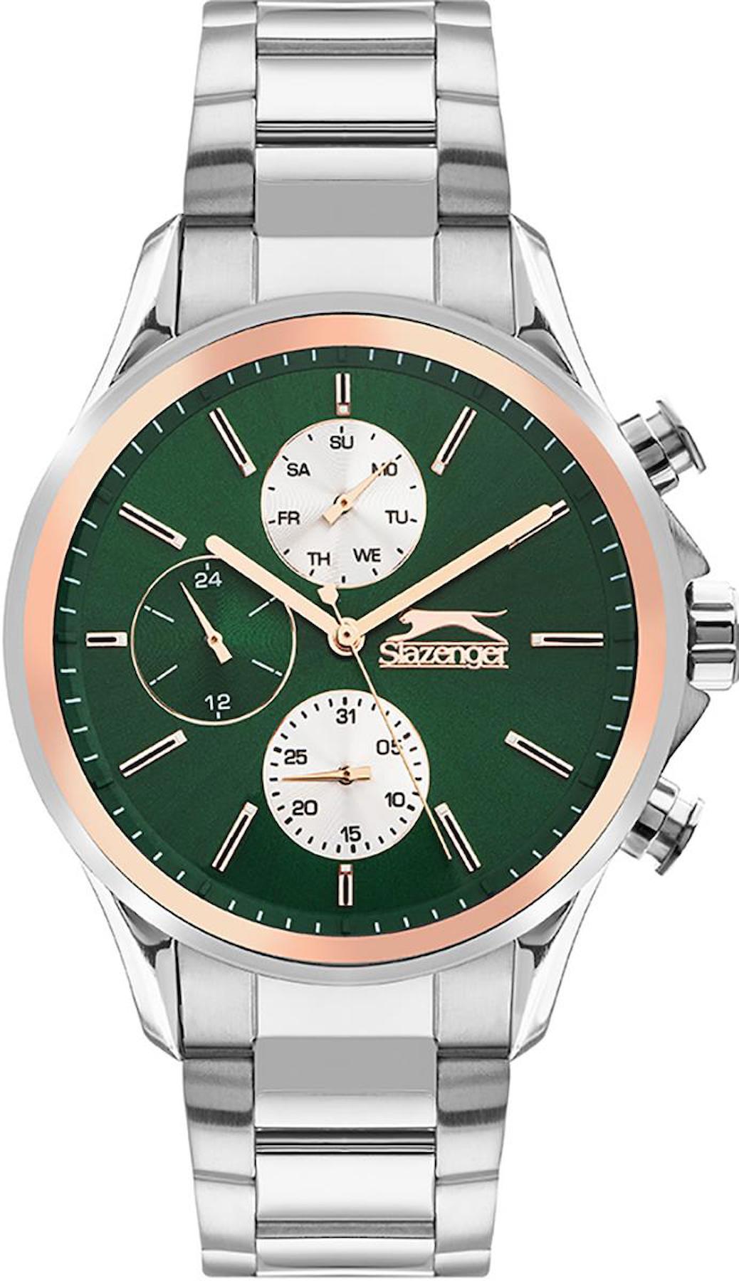Slazenger SL.09.1998.2.06 Takvimli 44 mm Metal Kordon Analog Erkek Kol Saati