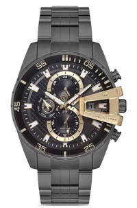 Sergio Tacchini ST.1.10171.3 Takvimli 44 mm Siyah Çelik Kordon Analog Erkek Kol Saati