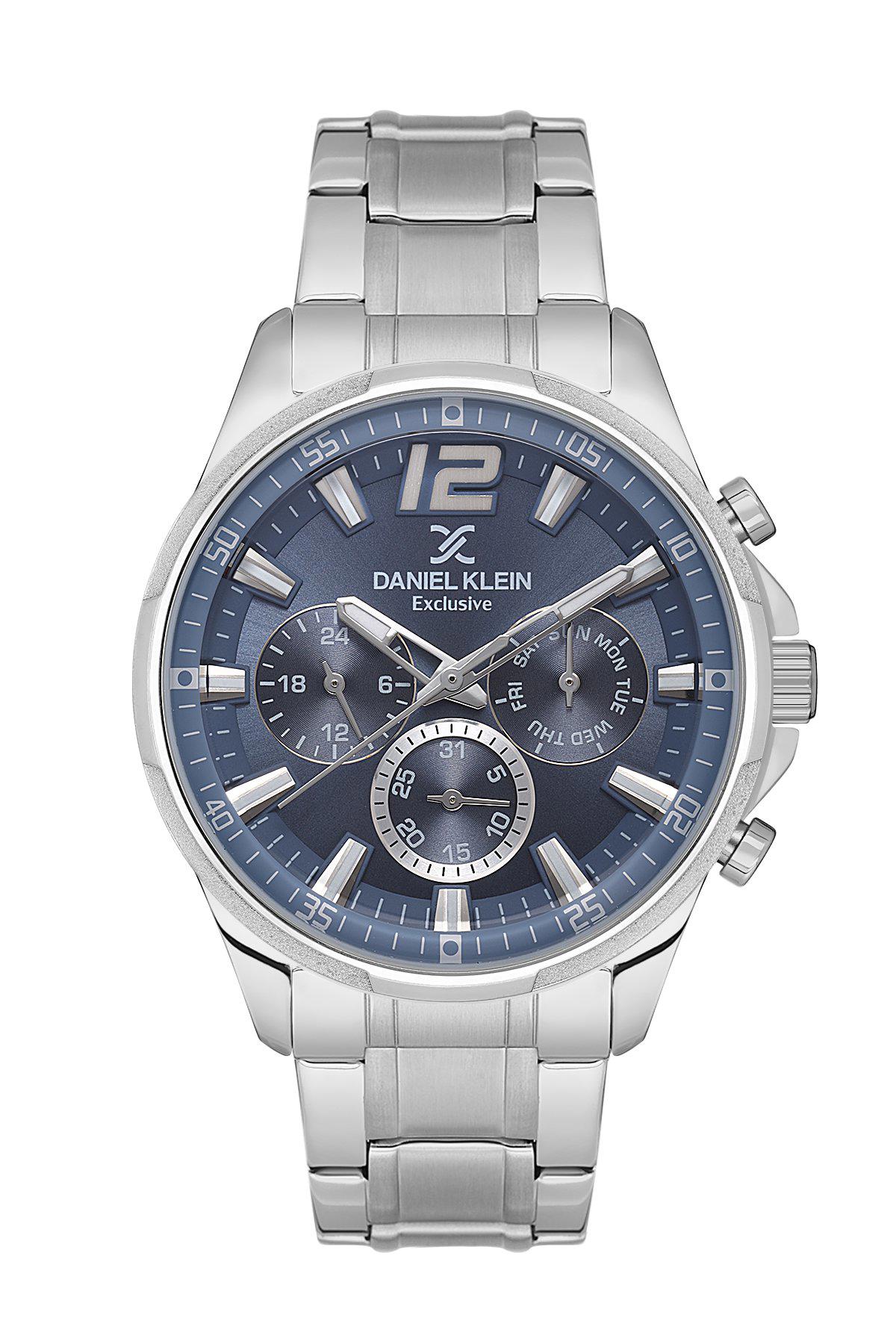 Daniel Klein DKE.1.10594.3 Takvimli 45 mm Metal Kordon Analog Erkek Kol Saati