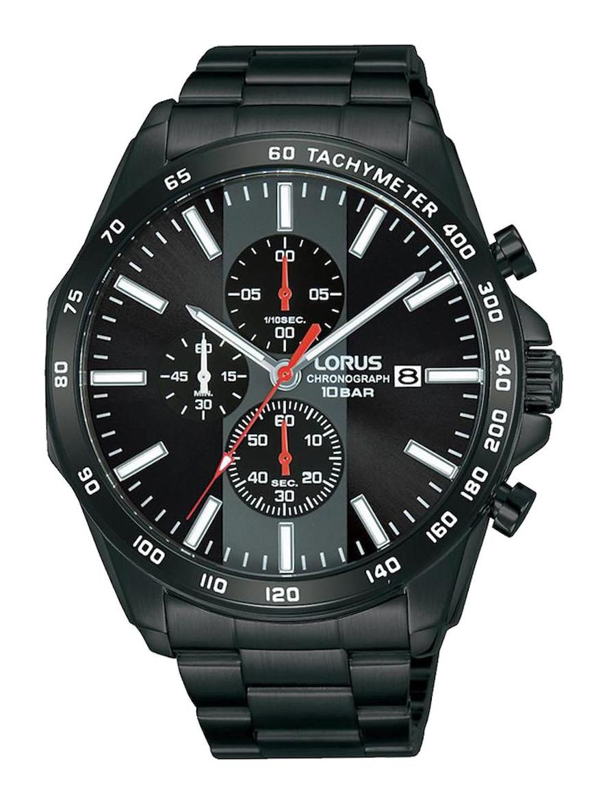 Lorus RM341GX9 Takvimli 44 mm Siyah Çelik Kordon Analog Erkek Kol Saati