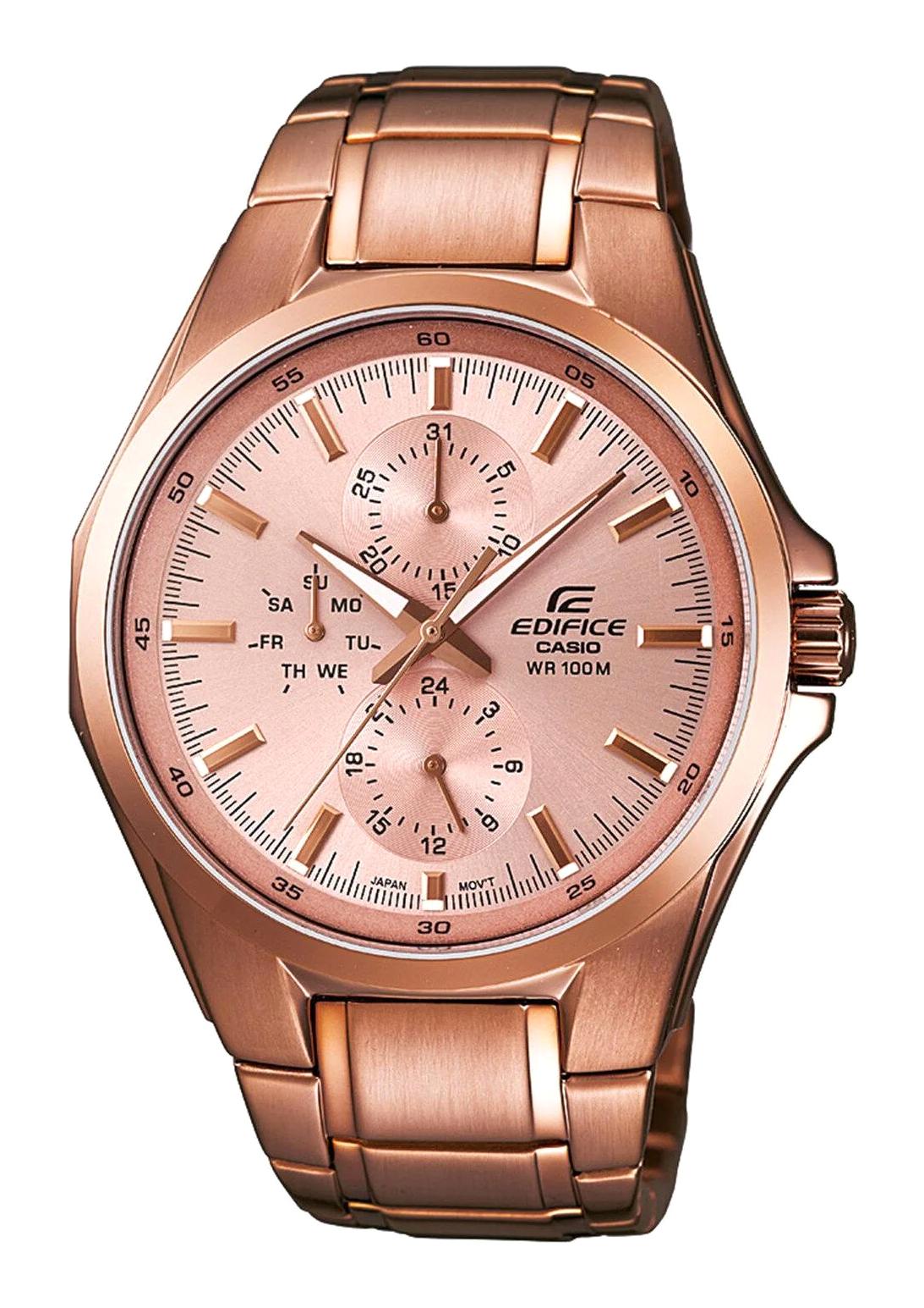 Casio EF-339G-9AVDF Takvimli Rose Gold Çelik Kordon Analog Erkek Kol Saati