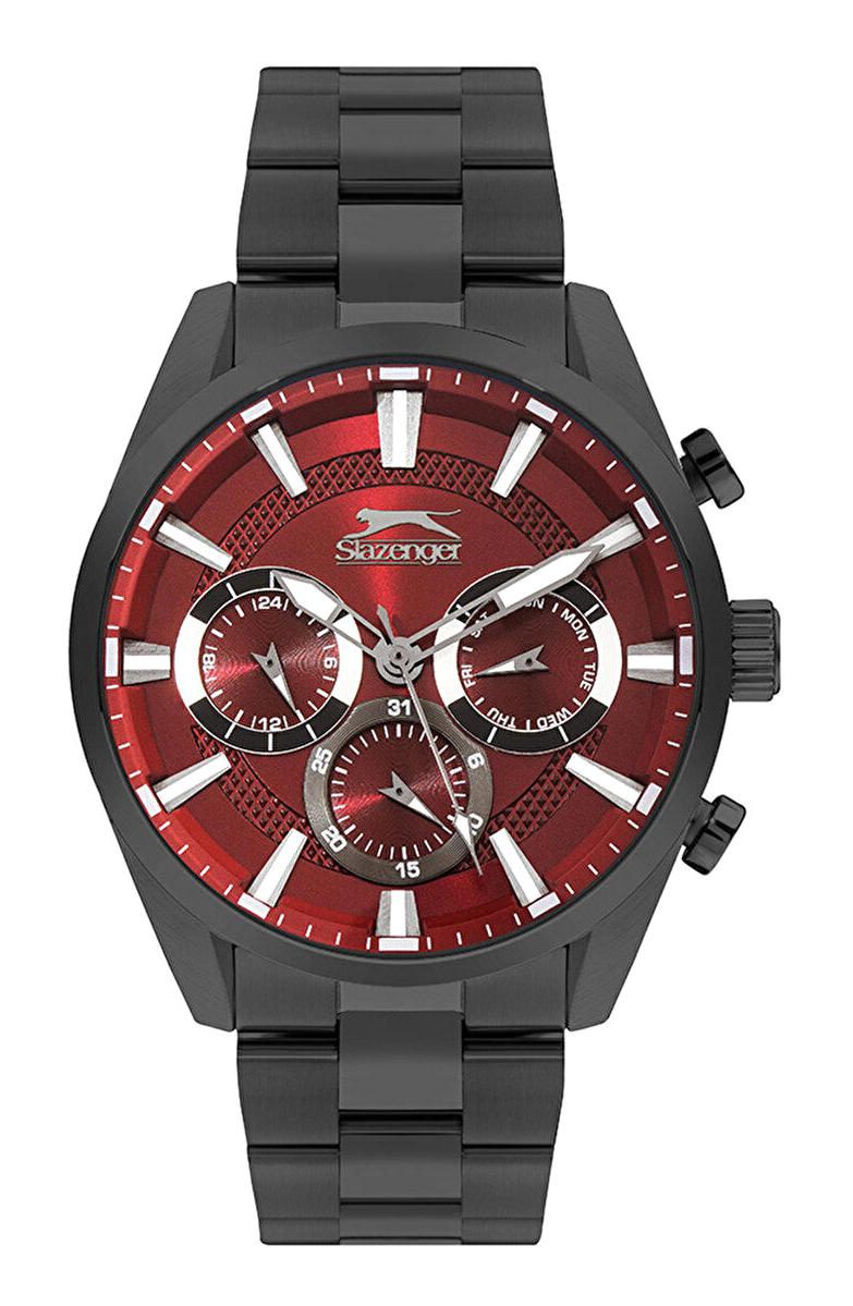 Slazenger SL.09.1808.2.08 Takvimli 45 mm Siyah Çelik Kordon Analog Erkek Kol Saati