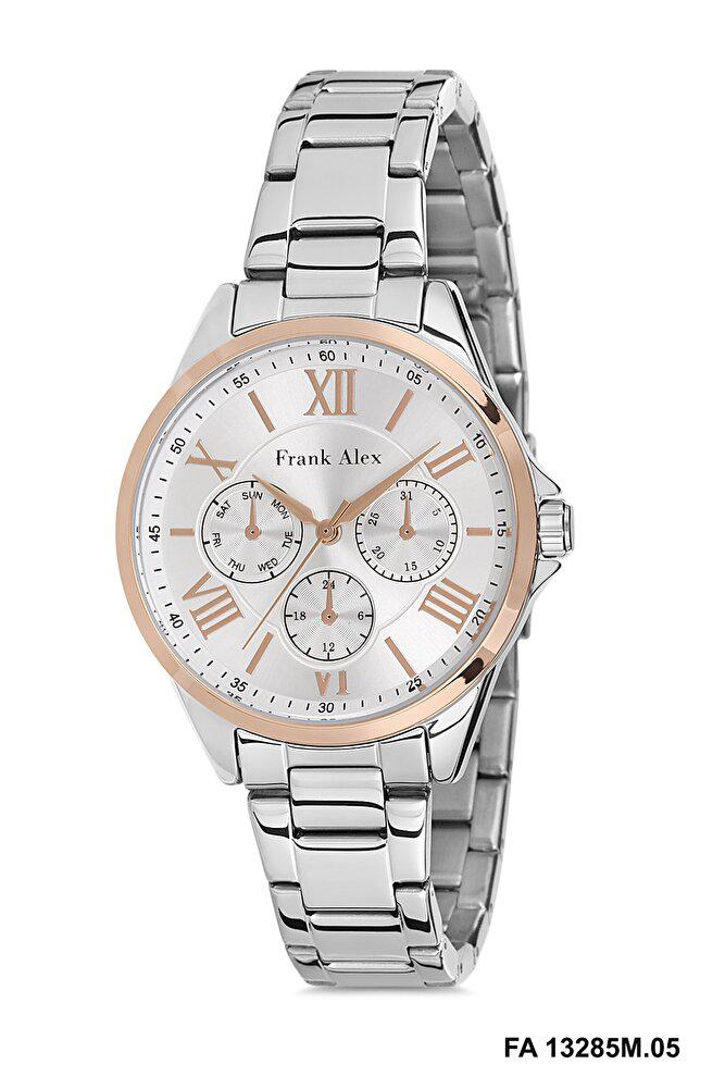 Frank Alex FA.0721 Takvimli 43 mm Metal Kordon Analog Kol Saati