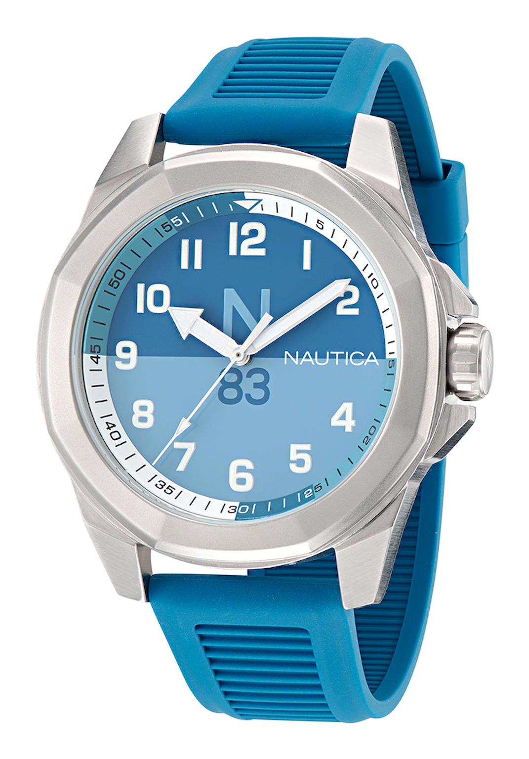 Nautica NAPTBS402 46-50 mm Mavi Silikon Kordon Analog Erkek Kol Saati