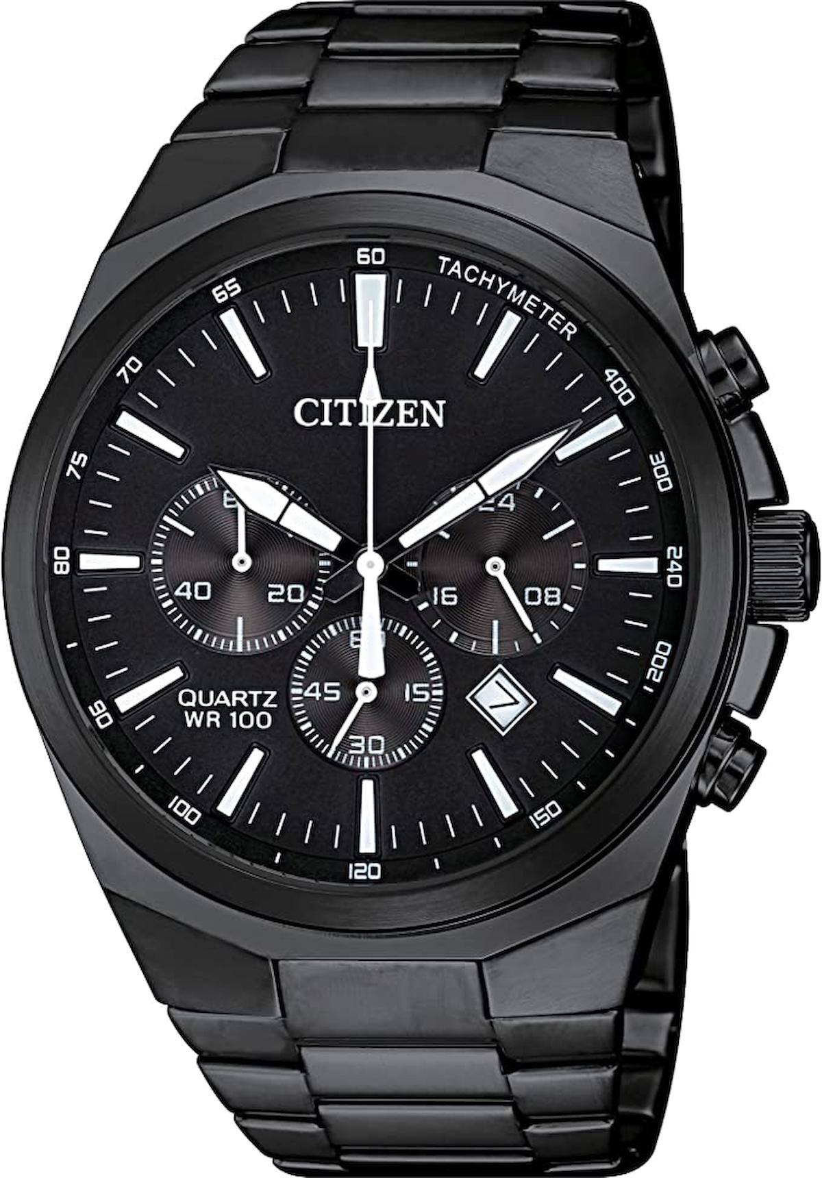 Citizen AN8175-55E Takvimli 40 mm Siyah Çelik Kordon Analog Erkek Kol Saati