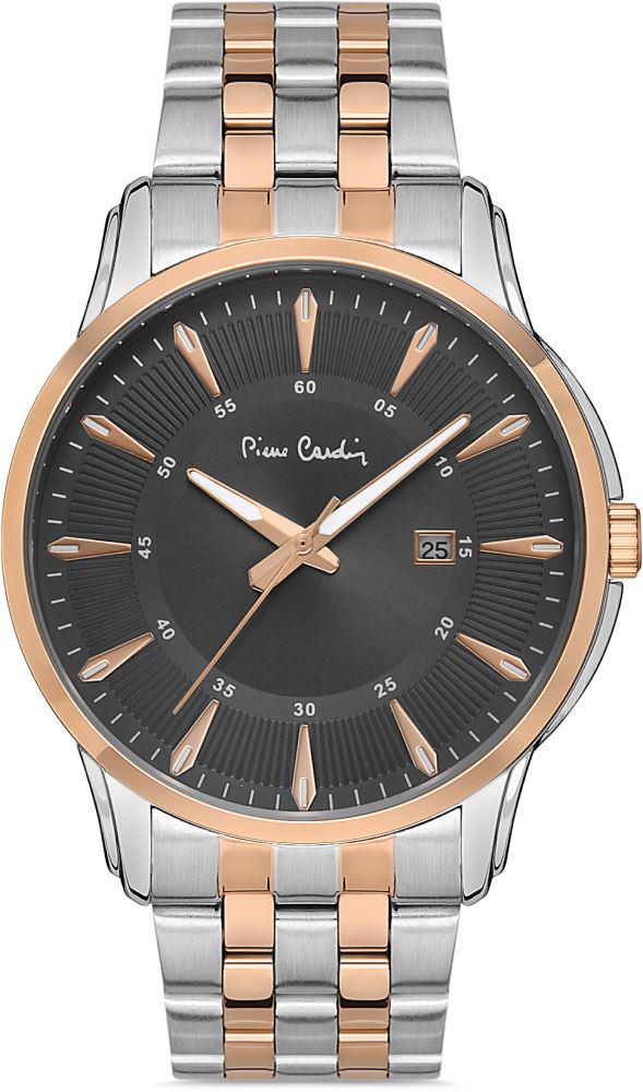 Pierre Cardin PC800211F104 Takvimli 44 mm Gri-Rose Gold Çelik Kordon Analog Erkek Kol Saati