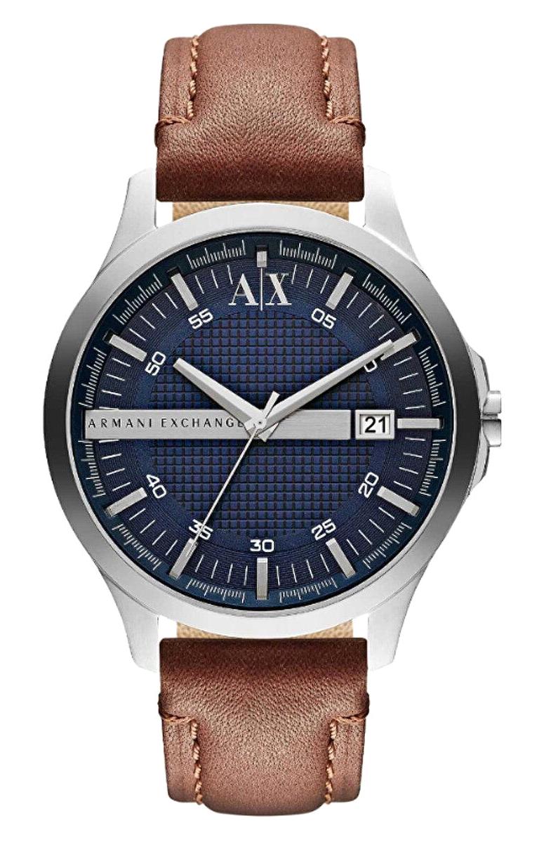 Armani Exchange AX2133 Takvimli 46 mm Kahverengi Deri Kordon Analog Erkek Kol Saati
