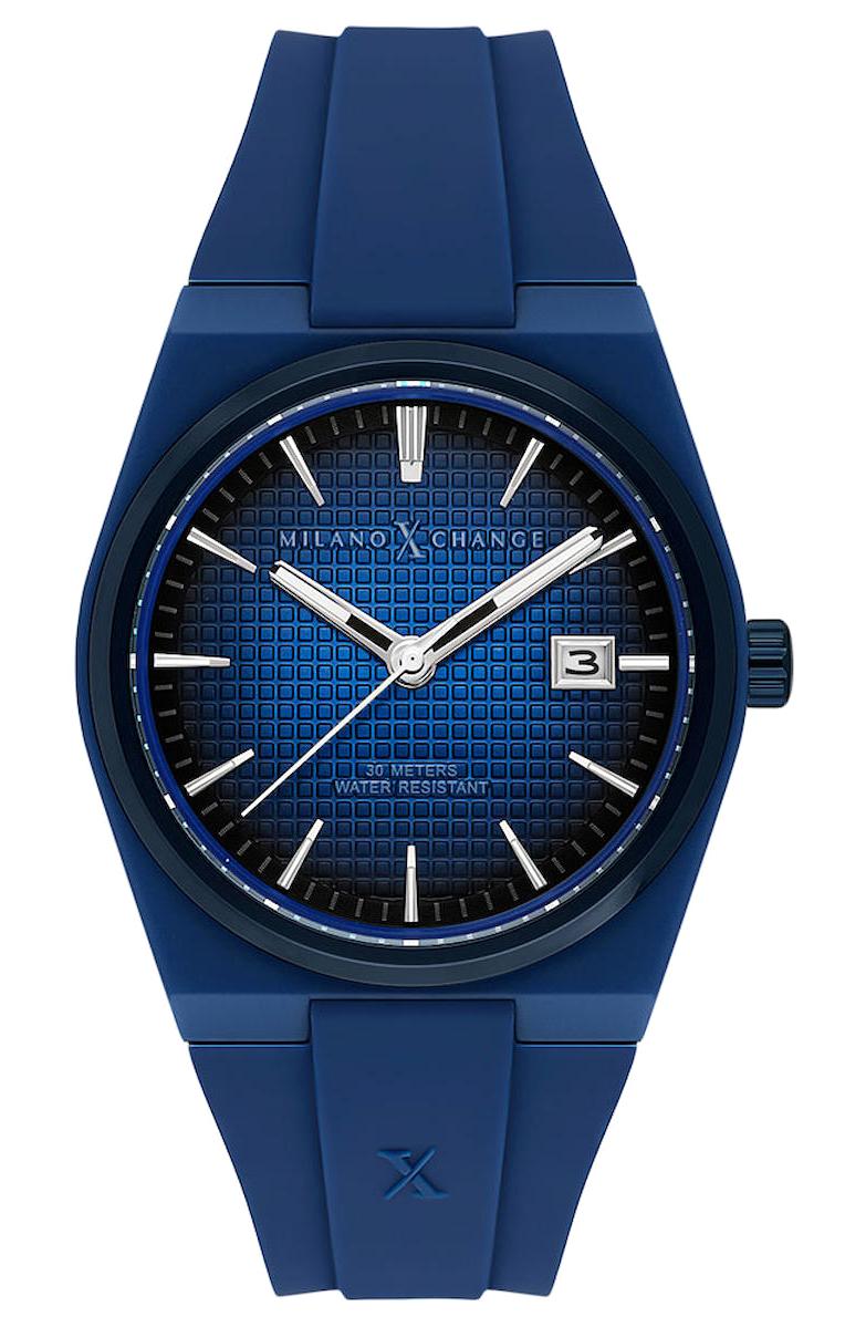 Milano X Change MXG4114 Takvimli 40 mm Lacivert Silikon Kordon Analog Erkek Kol Saati