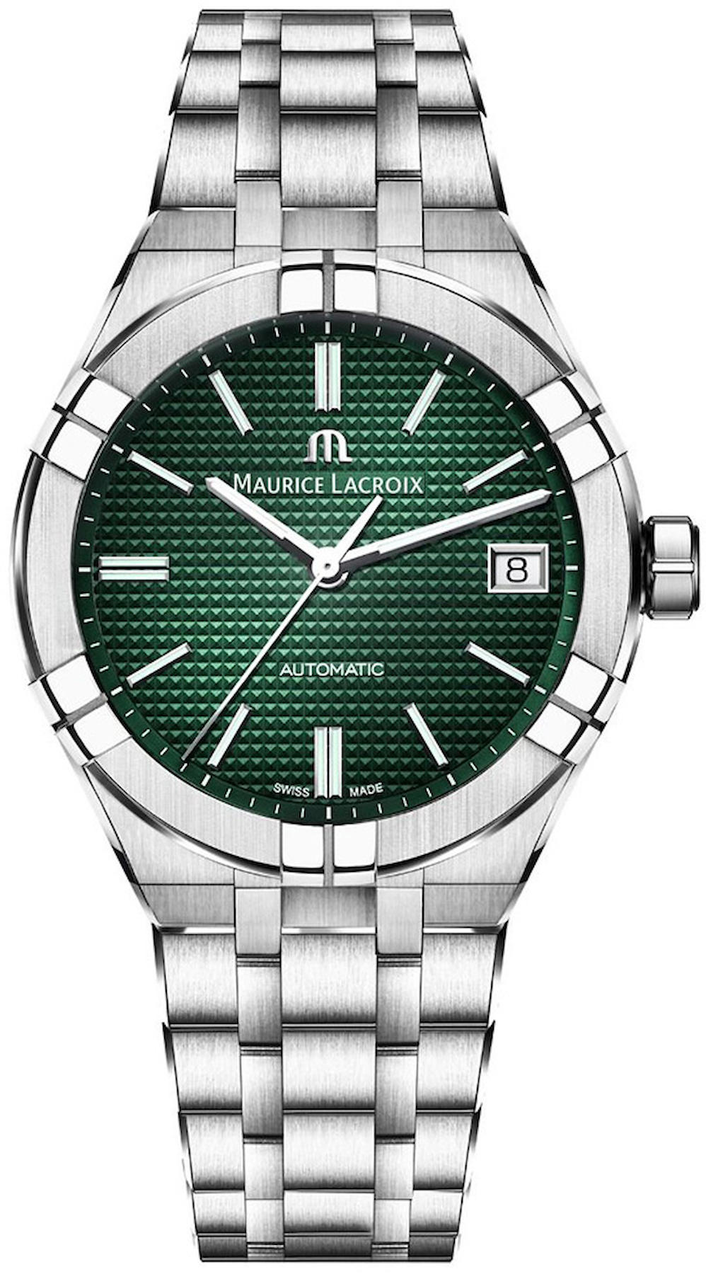 Maurice Lacroix AI6007-SS002-630-1 Takvimli 39 mm Çelik Kordon Analog Kol Saati