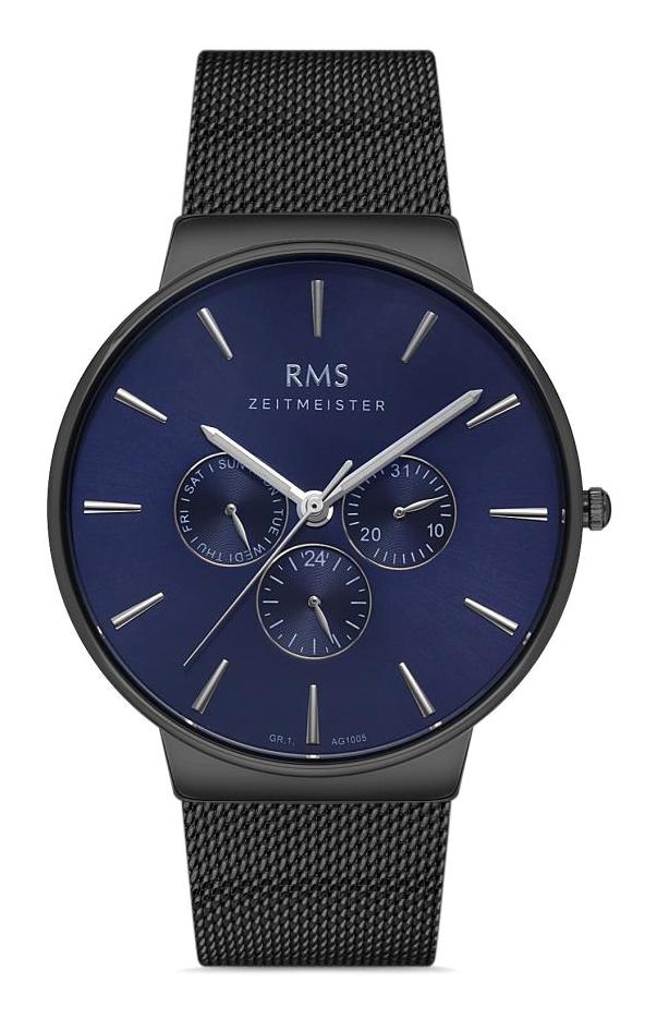 Romanson RMS.1.AG1005.15 Takvimli 42 mm Siyah Çelik Kordon Analog Erkek Kol Saati