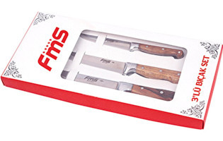 Fms Bıçak Seti 3lü 3562 - Ahşap