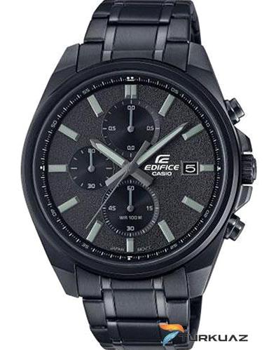 Casio EFV-610DC-1AVUEF Takvimli 43.8 mm Siyah Çelik Kordon Analog Erkek Kol Saati