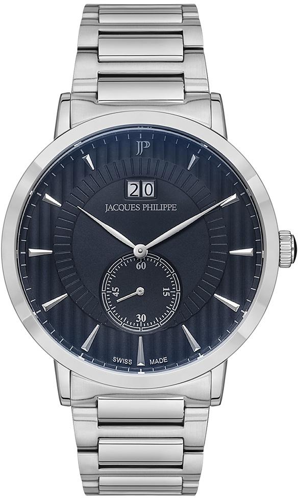 Jacques Philippe JPQGS101316 Takvimli 43 mm Çelik Kordon Analog Erkek Kol Saati
