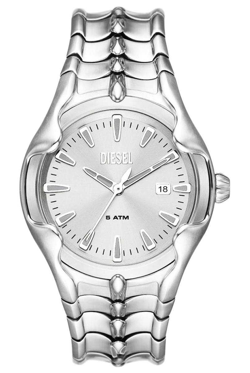 Diesel DZ2185 Takvimli 44 mm Gri Silikon Kordon Analog Erkek Kol Saati