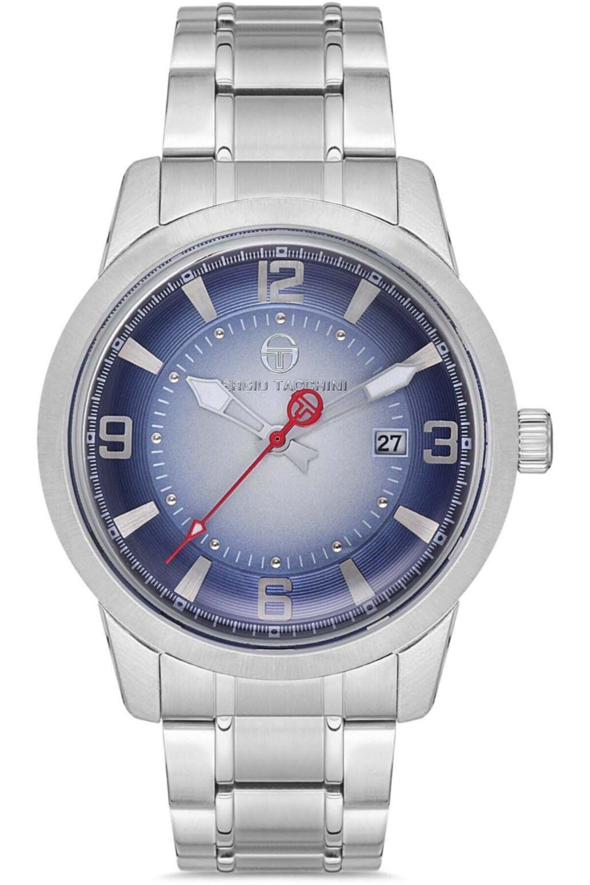 Sergio Tacchini ST.1.10145.3 Takvimli Metal Kordon Analog Erkek Kol Saati
