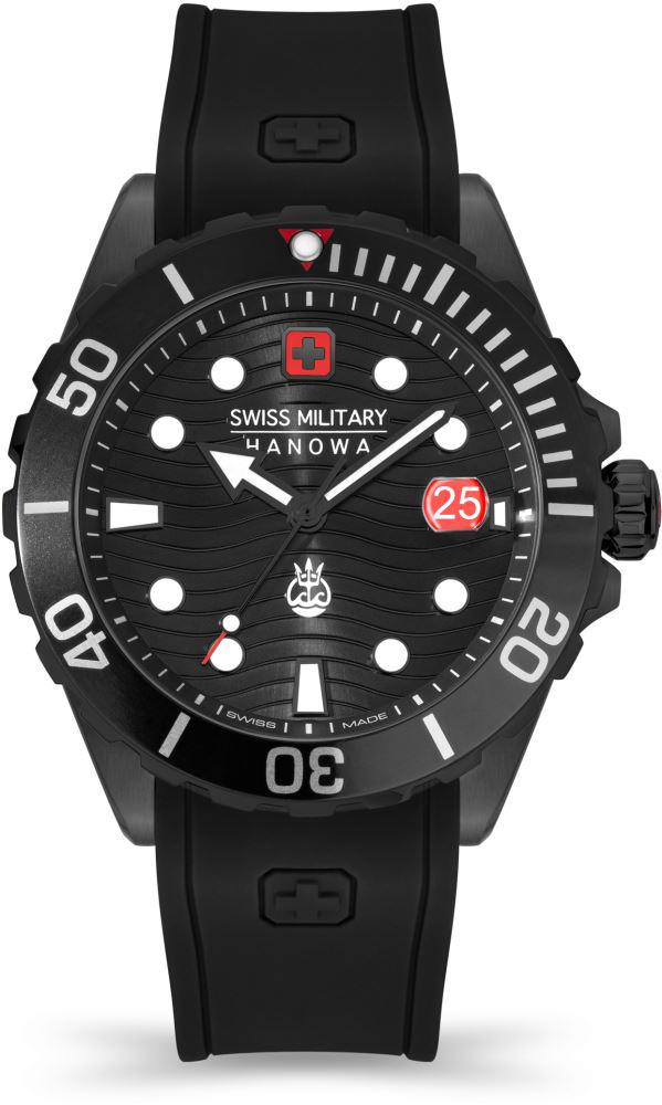 Swiss Military SMWGN2200330 Takvimli 44 mm Siyah Silikon Kordon Analog Kol Saati