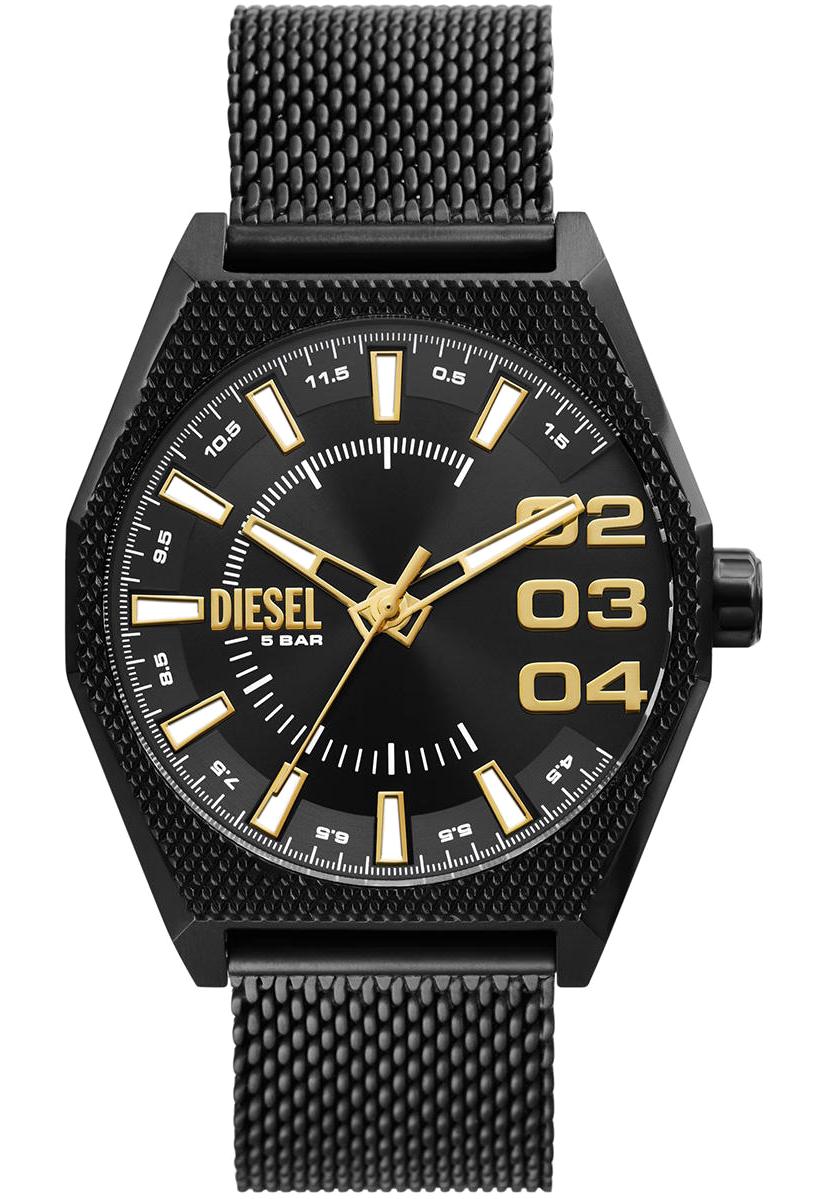 Diesel DZ2194 Takvimli 42 mm Siyah Çelik Kordon Analog Erkek Kol Saati