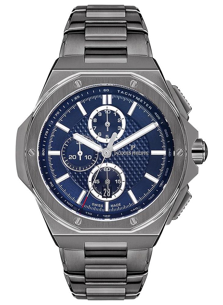 Jacques Philippe JPQGC048337 Pusulalı Takvimli 44 mm Çelik Kordon Analog Erkek Kol Saati
