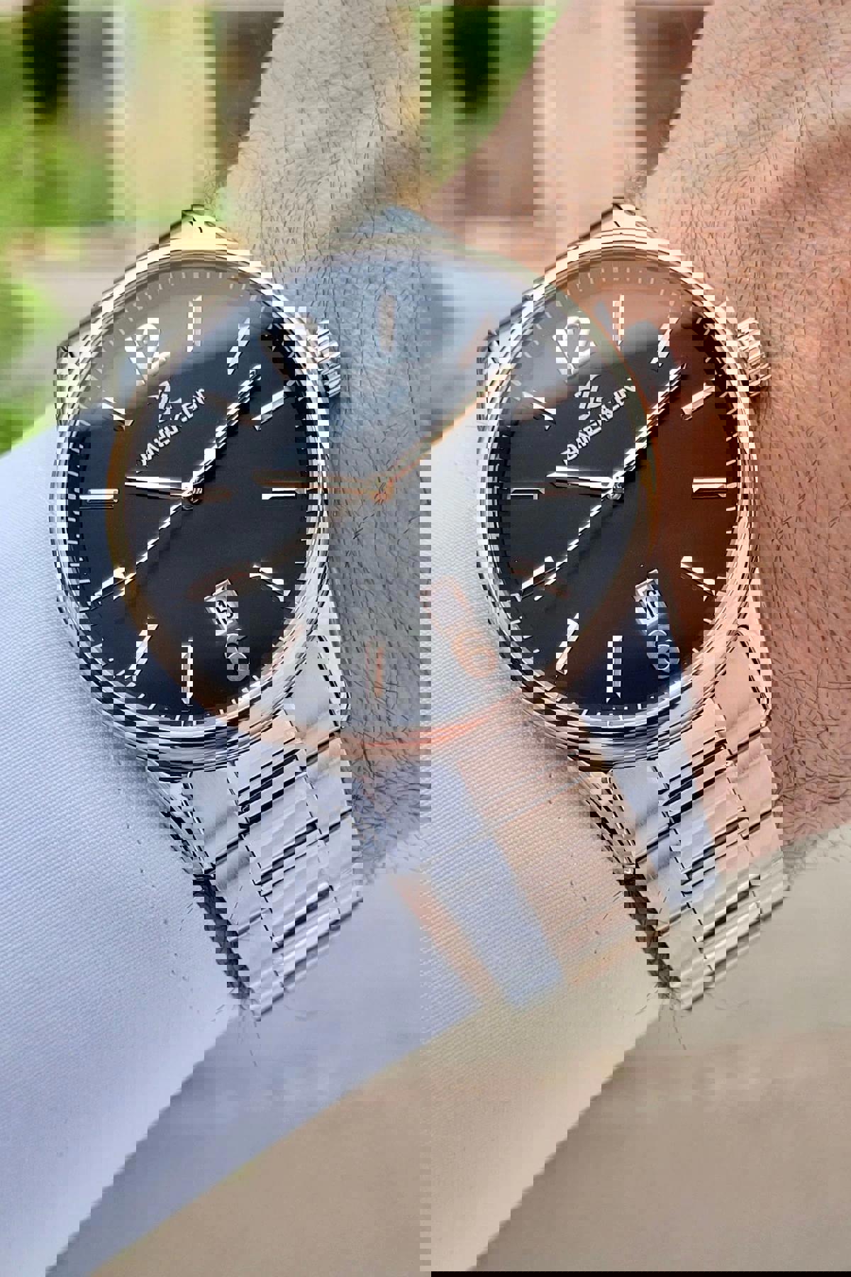 Daniel Klein DKISTE1130 Takvimli Gri-Rose Gold Çelik Kordon Analog Erkek Kol Saati