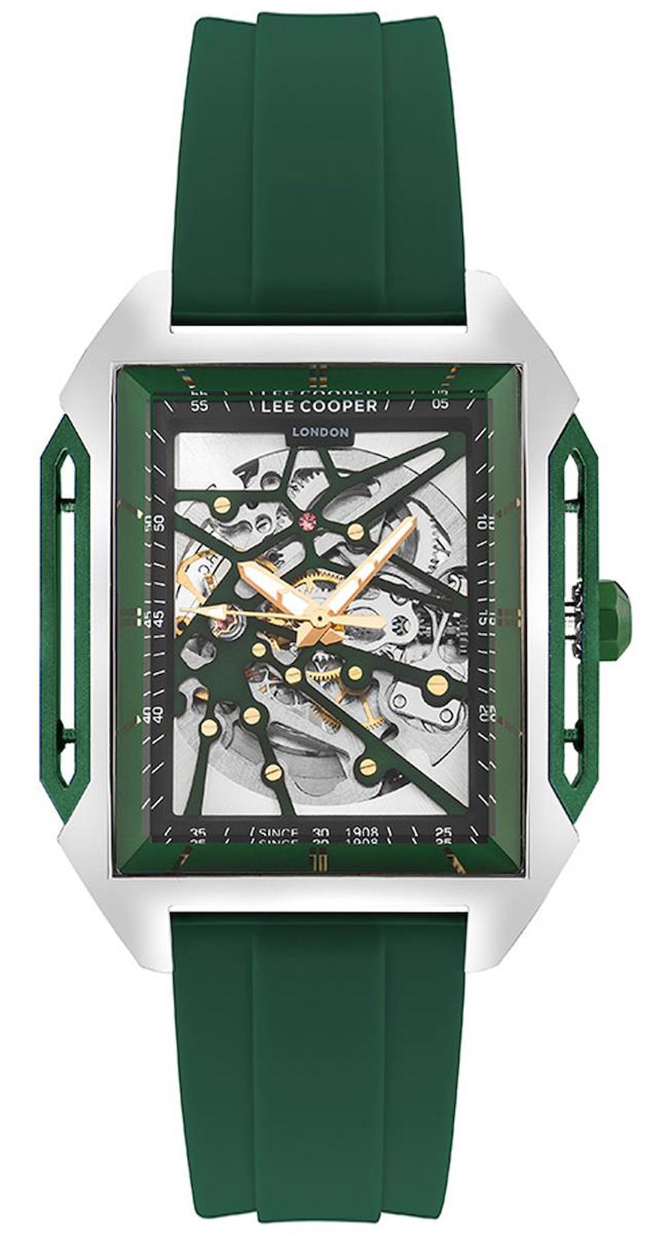 Lee Cooper LC07900.377 Takvimli Yeşil Silikon Kordon Analog Erkek Kol Saati