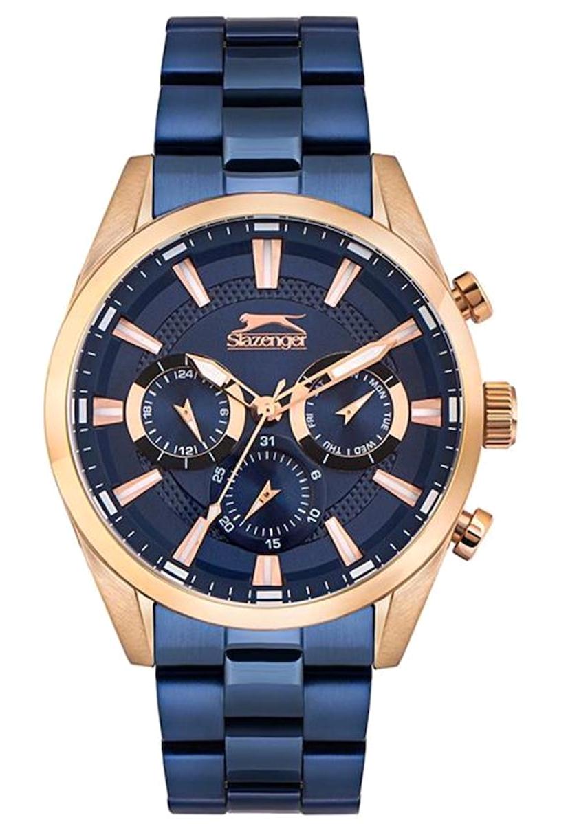 Slazenger SL.09.1808.2.05 Takvimli 46-50 mm Lacivert Çelik Kordon Analog Kol Saati