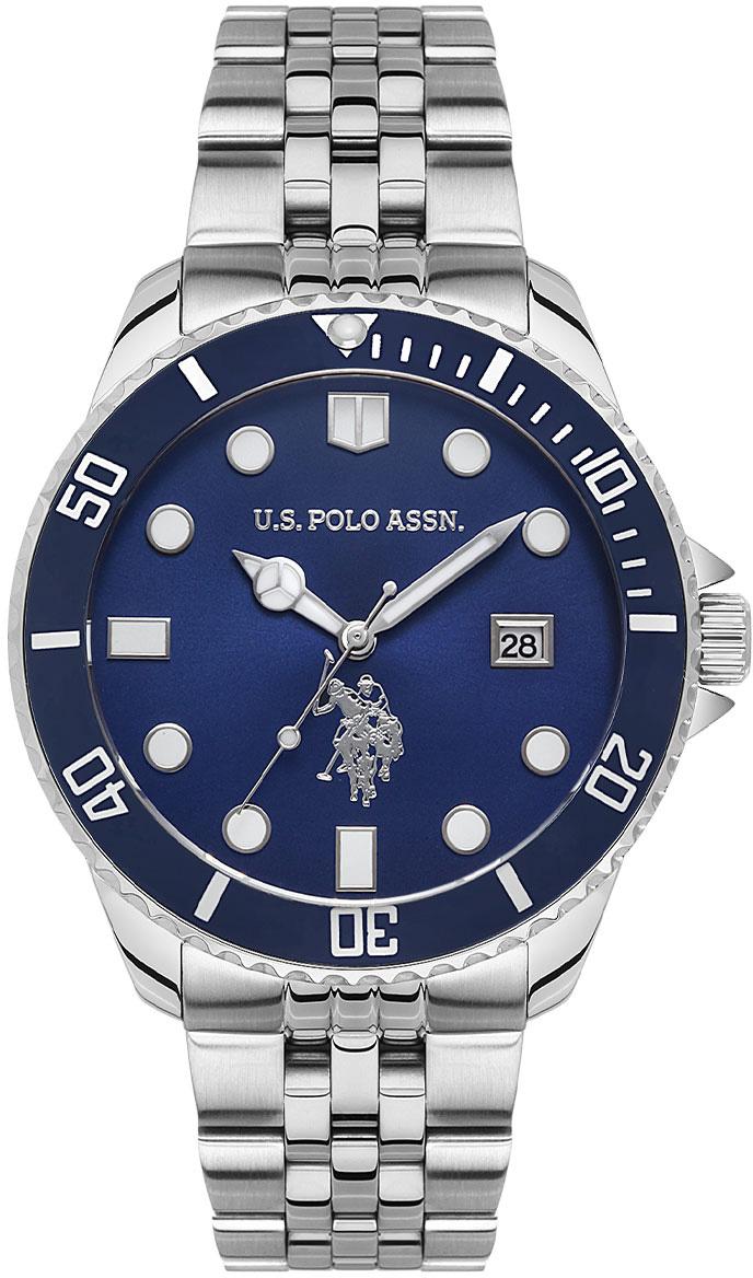 U.S. Polo Assn USPA1048-05 Takvimli 44 mm Çelik Kordon Analog Erkek Kol Saati